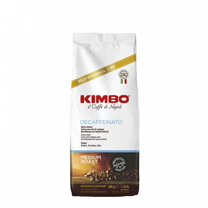 Kimbo Decaffeinato Koffiebonen 500 G.